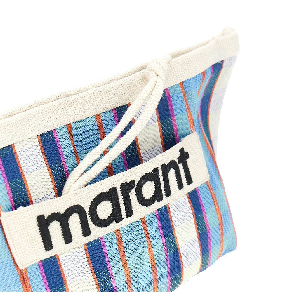 Pouch in nylon a quadri 'Powden'