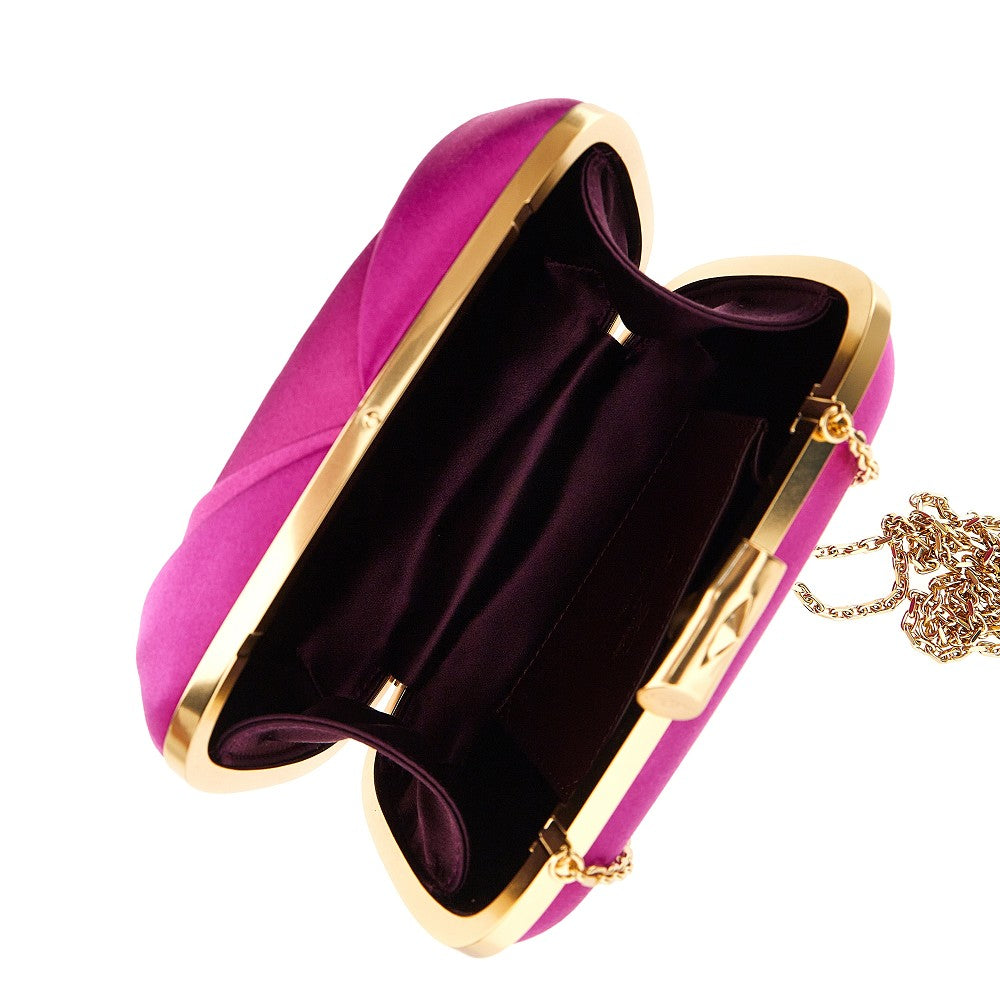 Clutch 'Rose Vivier' in raso