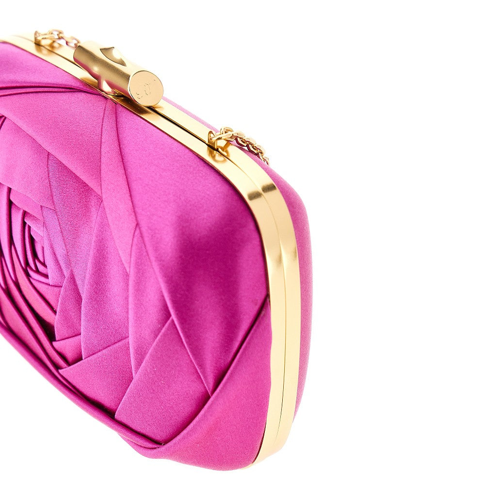 Clutch 'Rose Vivier' in raso