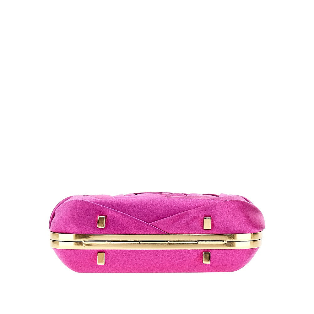 Clutch 'Rose Vivier' in raso
