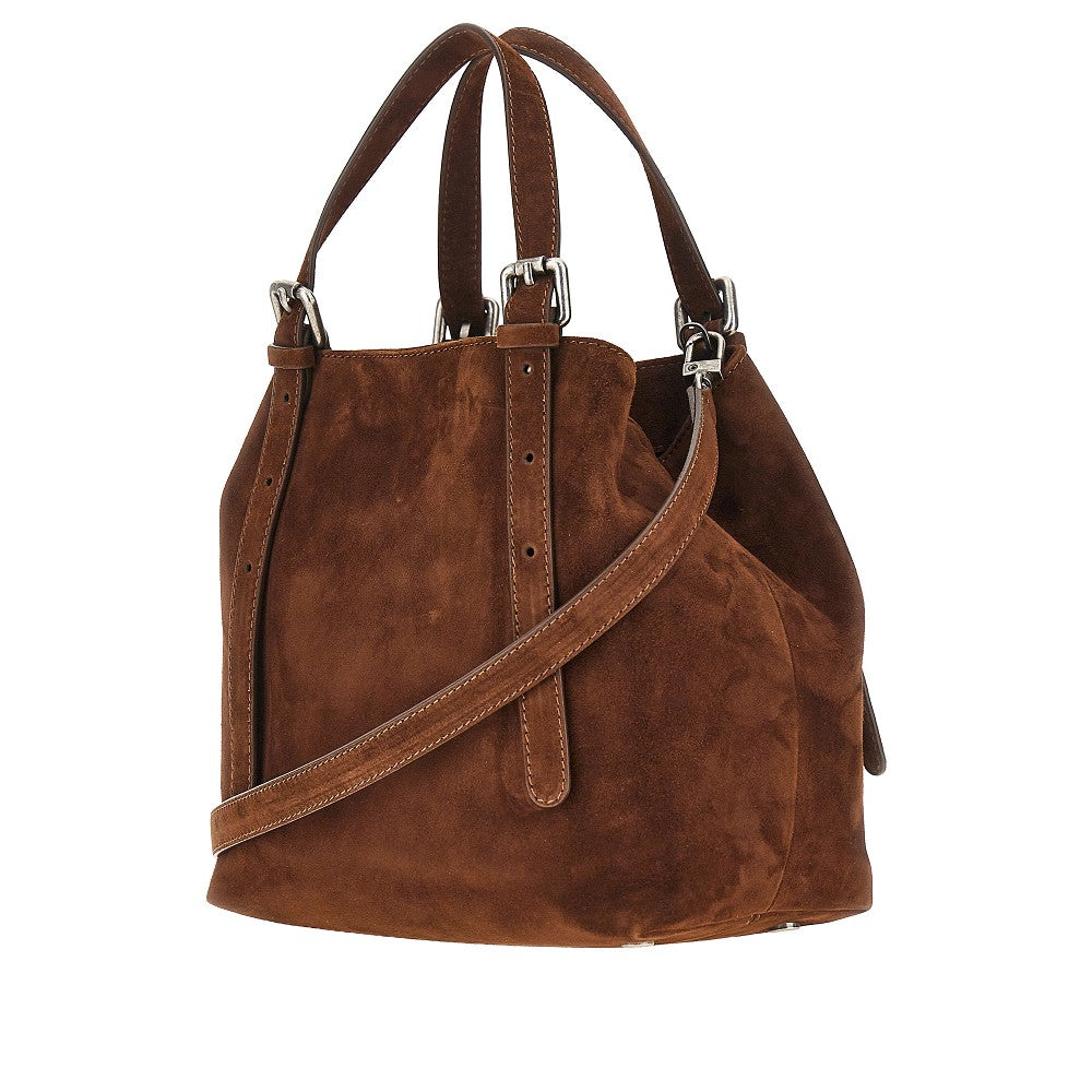 Borsa 'Galatea' piccola in pelle scamosciata