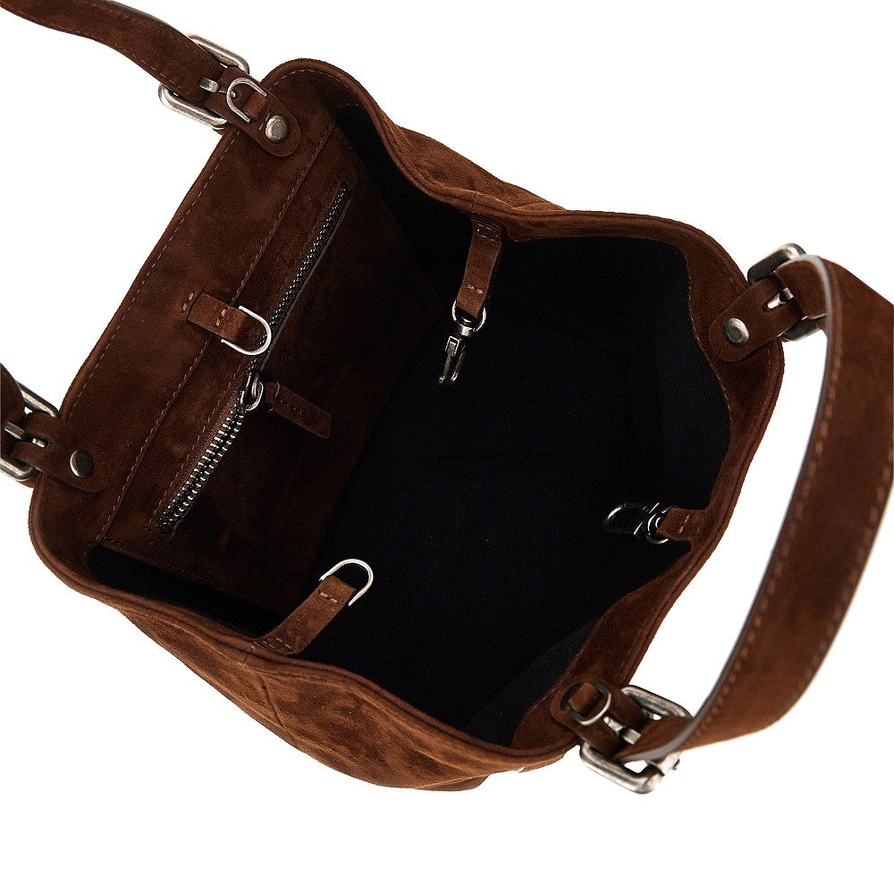 Borsa 'Galatea' piccola in pelle scamosciata