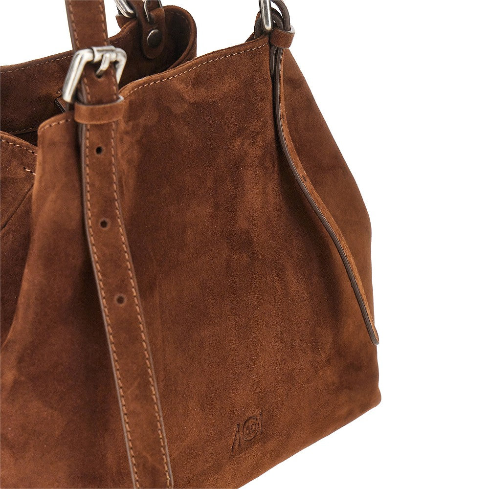 Borsa 'Galatea' piccola in pelle scamosciata