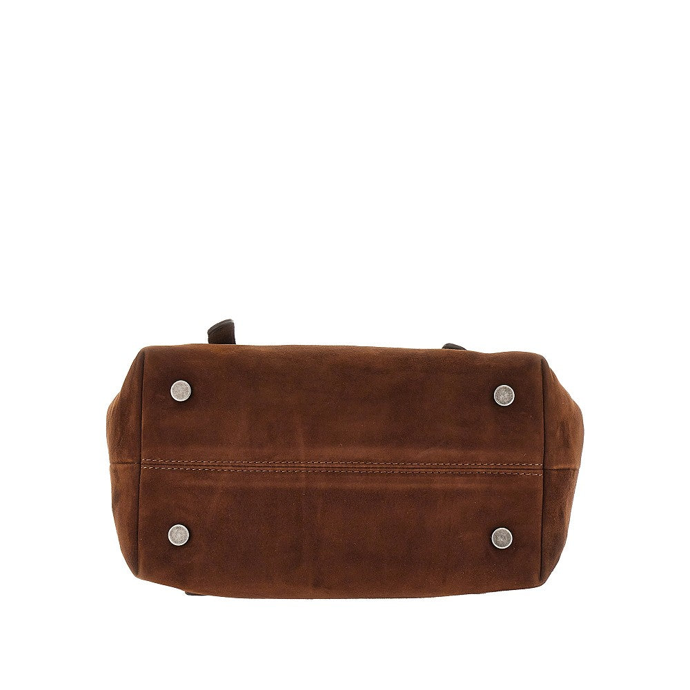 Borsa 'Galatea' piccola in pelle scamosciata