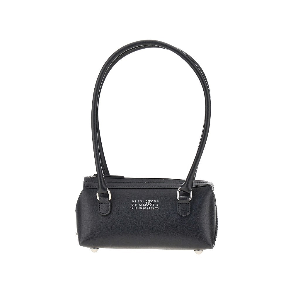 Leather mini 'Bauletto' shoulder bag