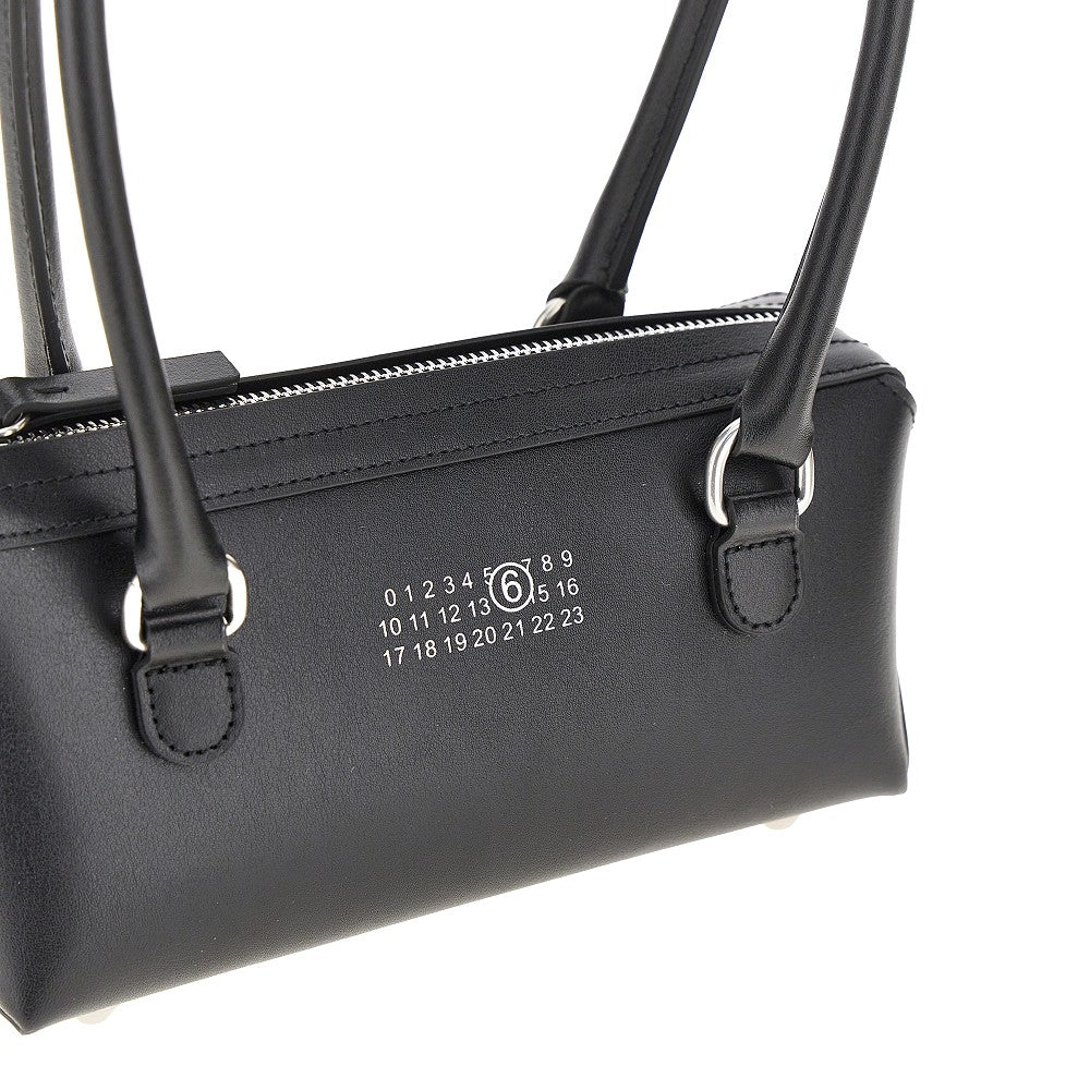 Leather mini 'Bauletto' shoulder bag