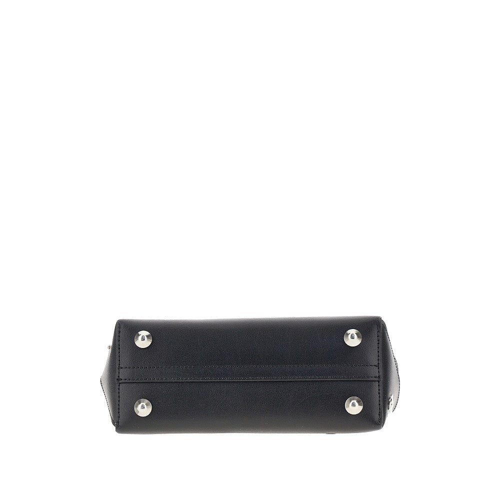 Leather mini 'Bauletto' shoulder bag