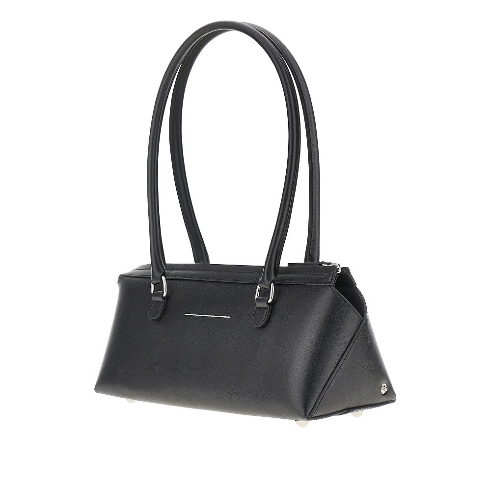 Leather small 'Bauletto' shoulder bag