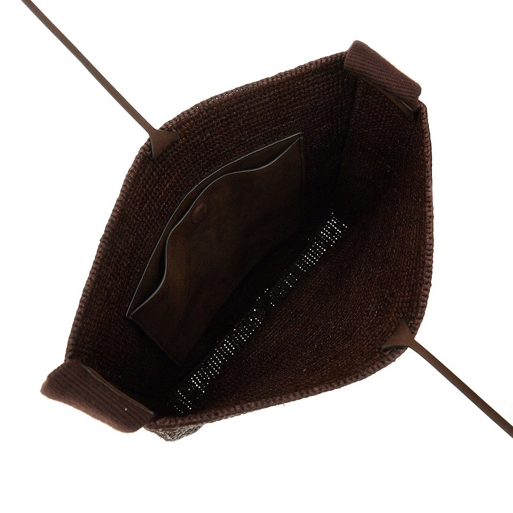 Borsa 'Lori' in rafia intrecciata
