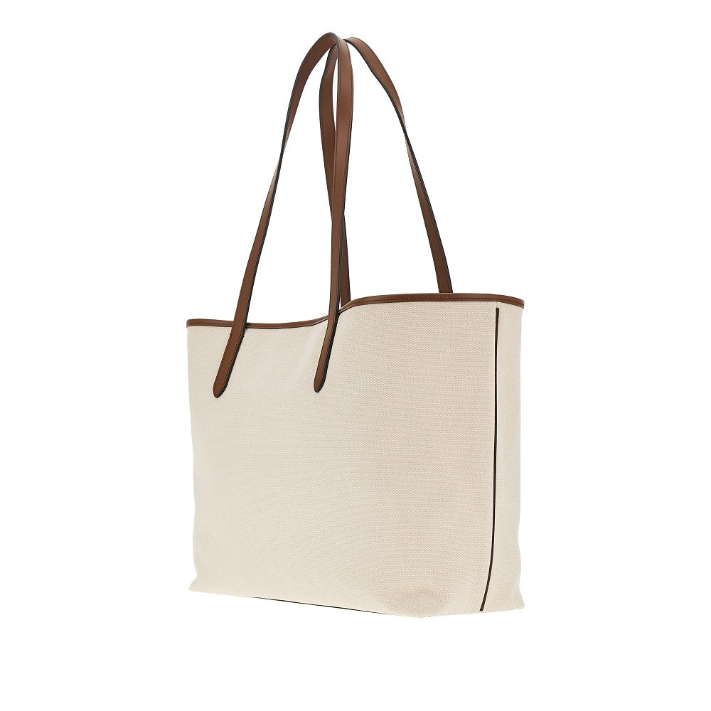 Canvas tote bag with Bally Crest patch