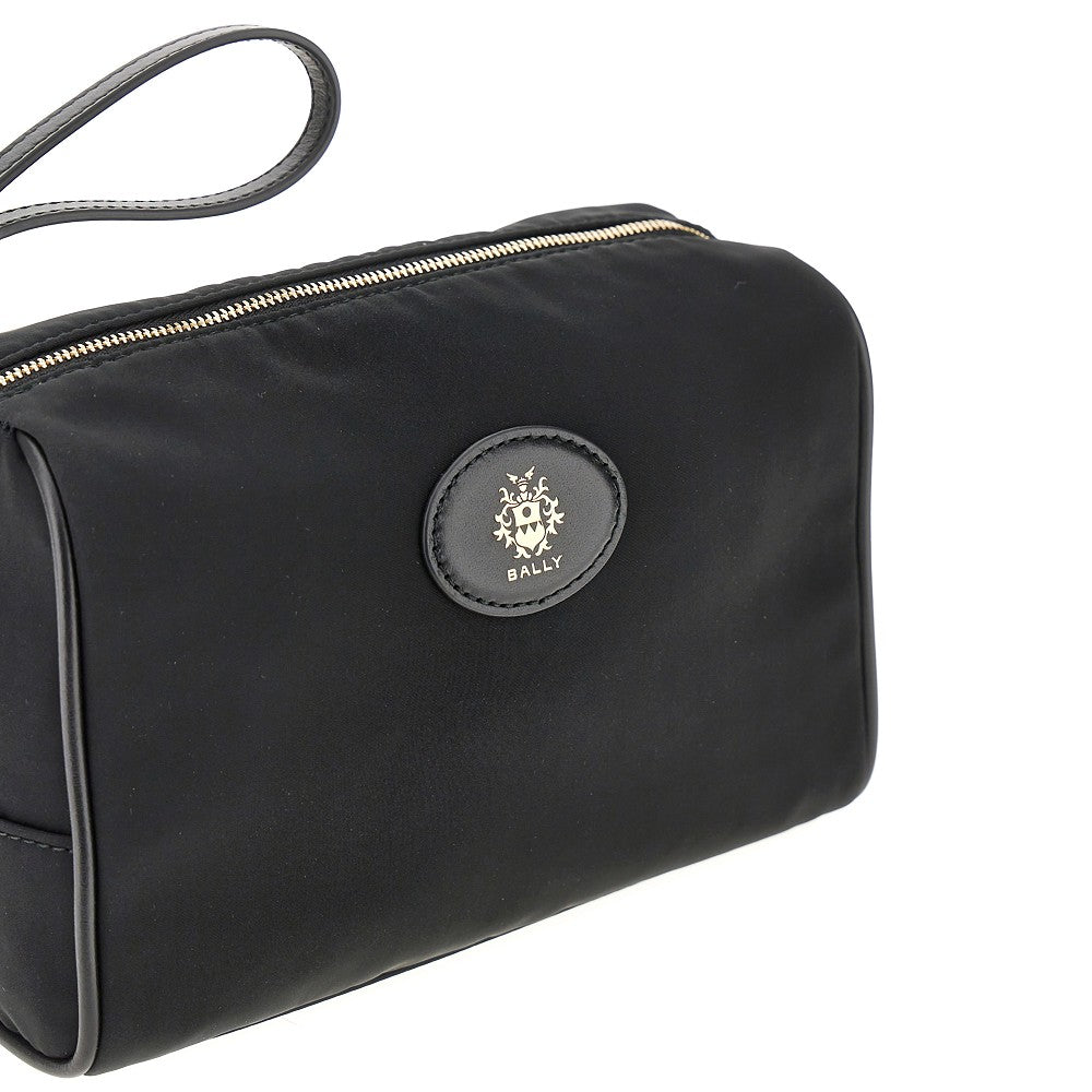 Nylon pouch with Bally Crest patch