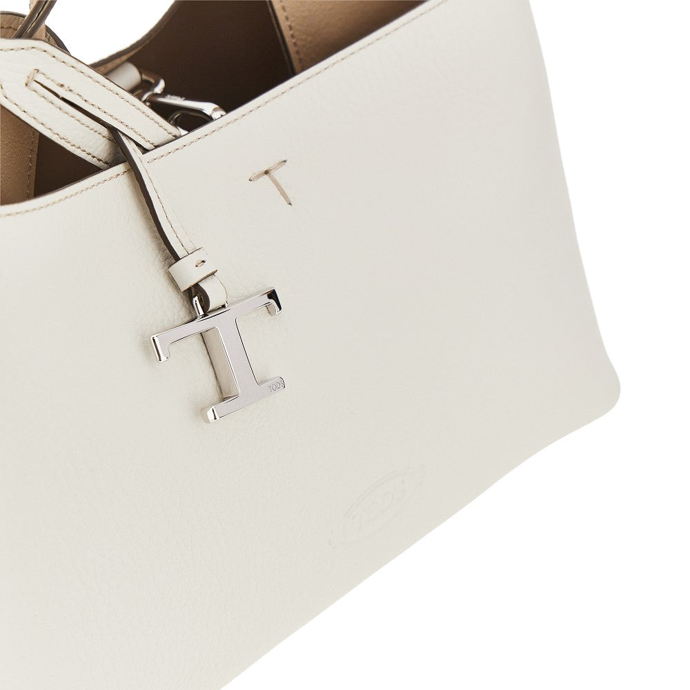 Shopping bag micro in pelle martellata