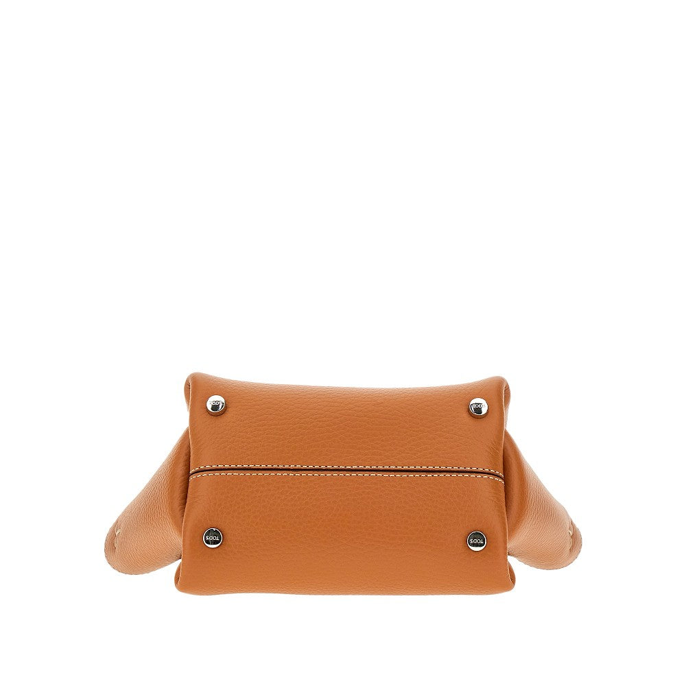 Mini shopping bag in pelle martellata