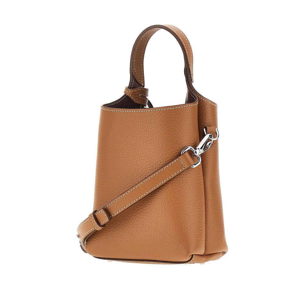 Micro bag in pelle con charm T Timeless