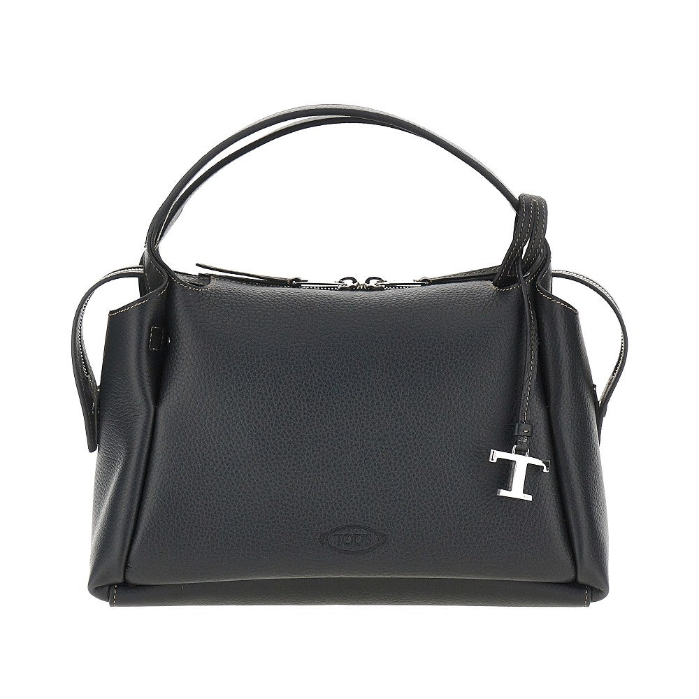 Borsa bauletto piccola in pelle martellata