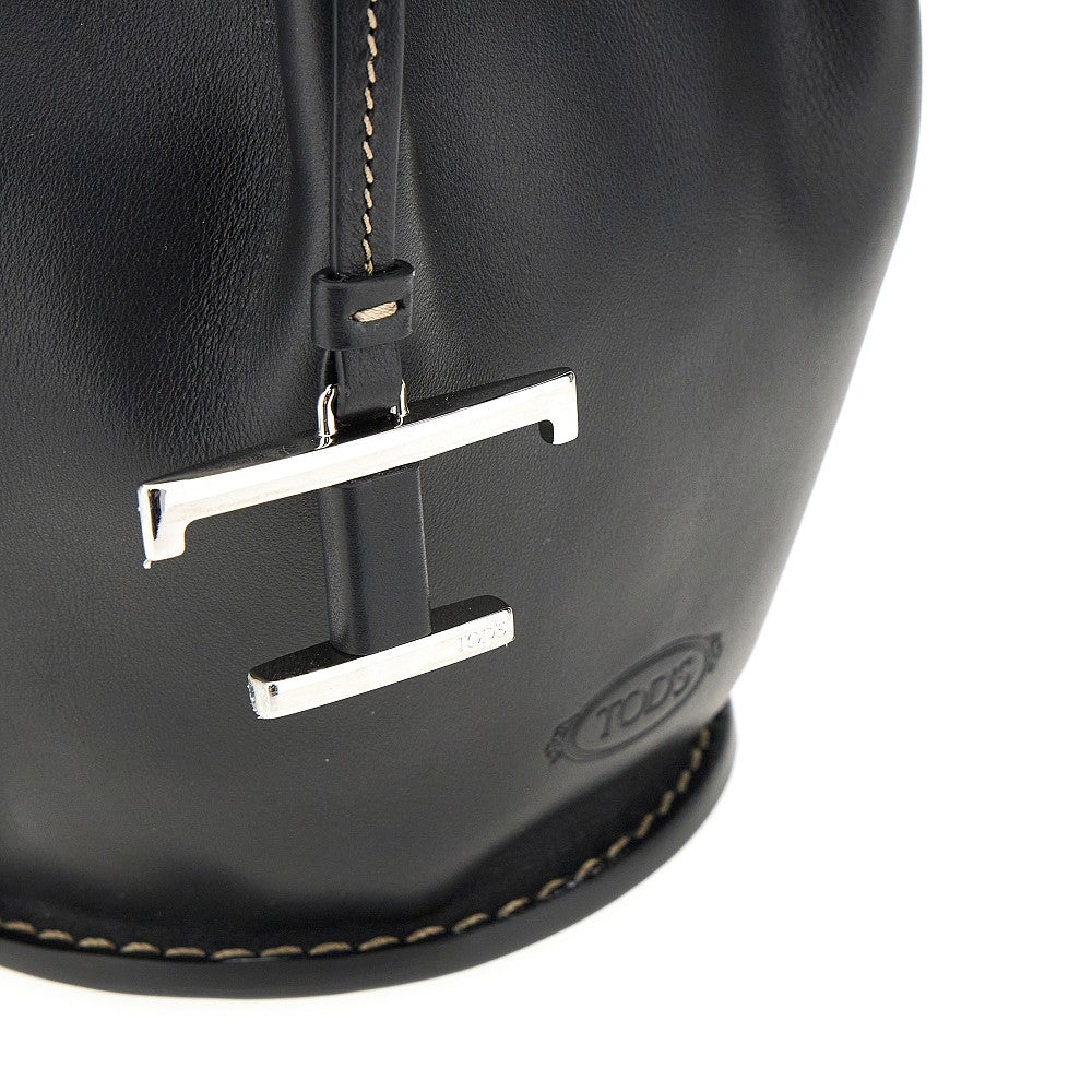 Borsa secchiello mini in pelle