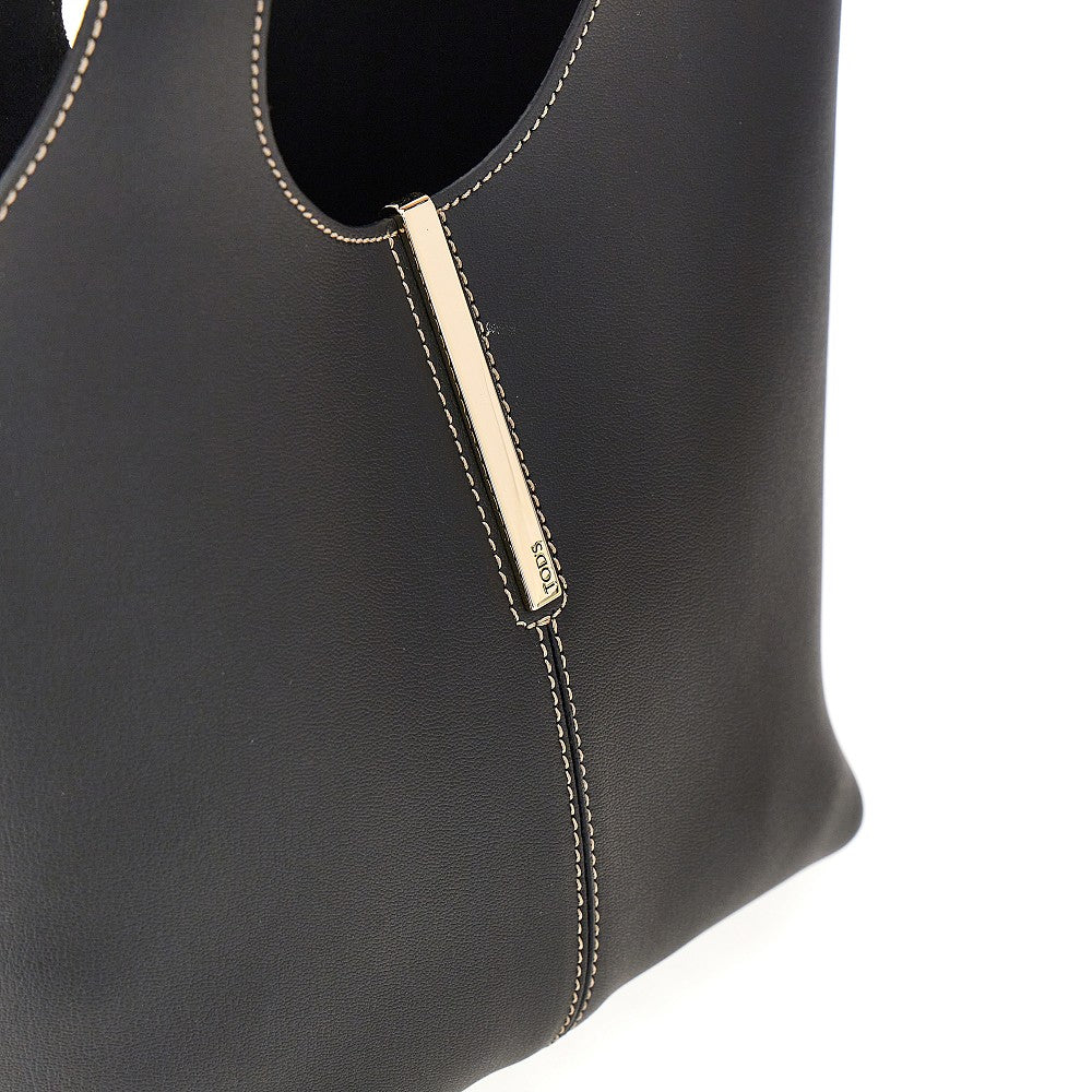 Leather mini Tote shopping bag