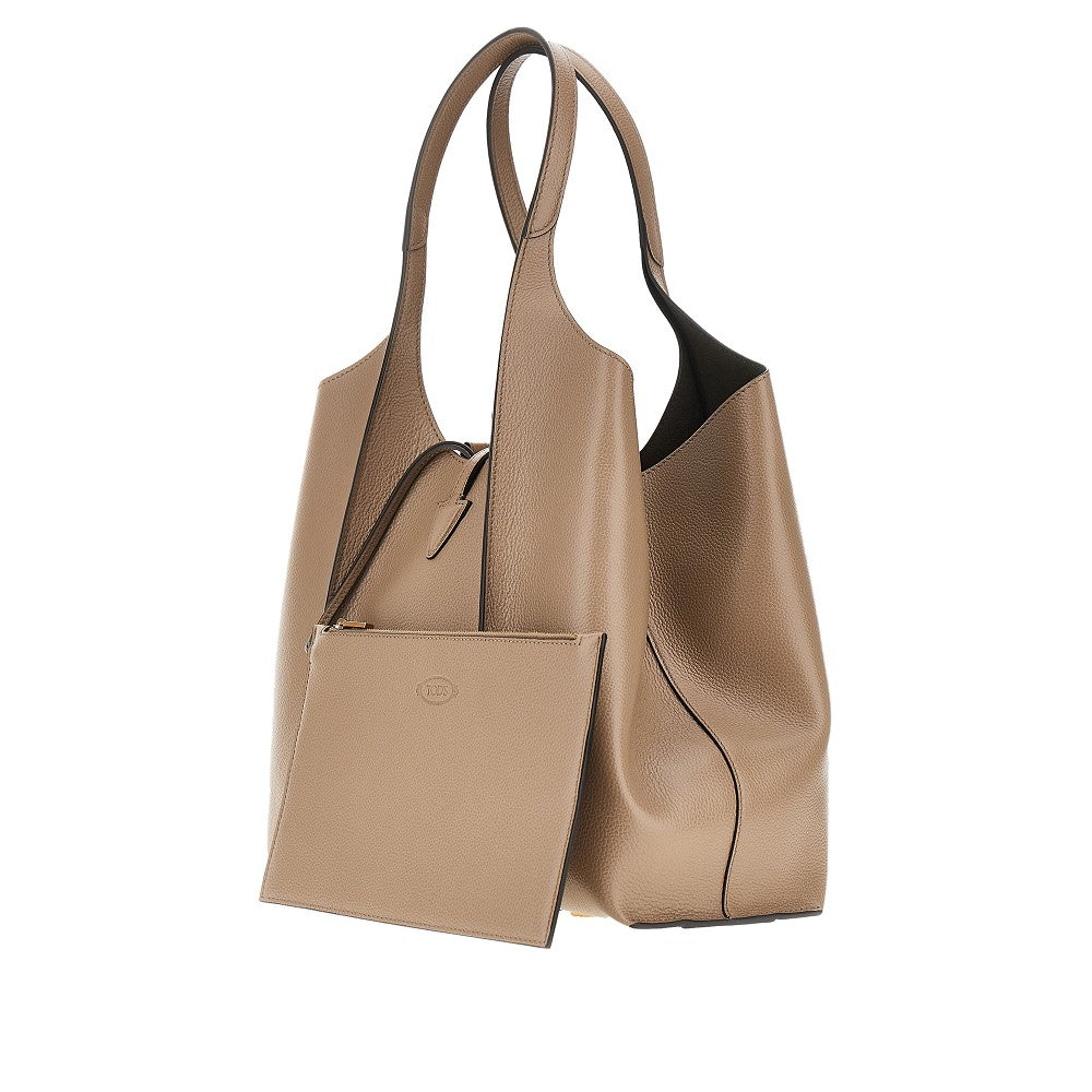 Leather medium 'T Timeless' shopping bag