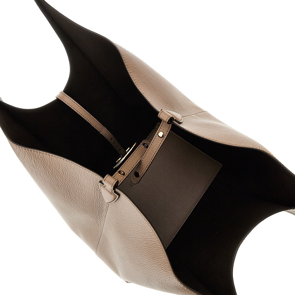 Leather medium 'T Timeless' shopping bag