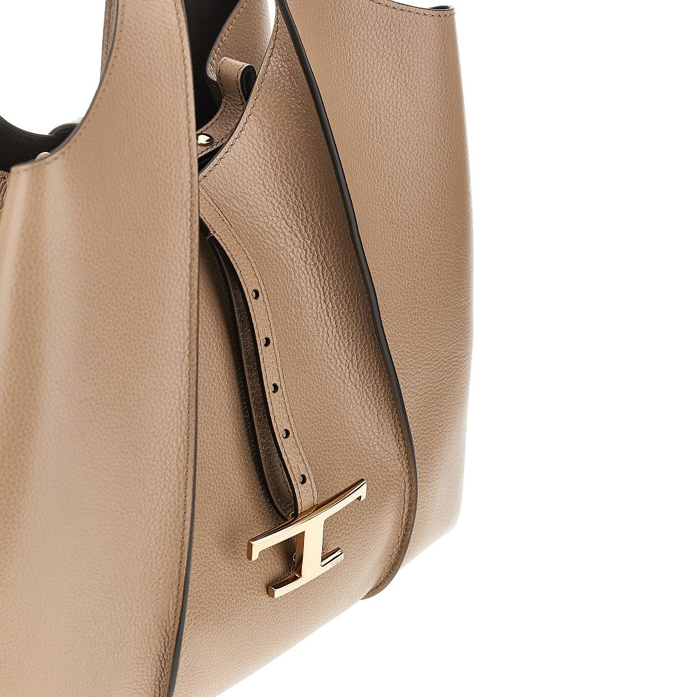 Leather medium 'T Timeless' shopping bag