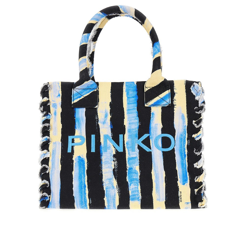 Beach shopper in canvas riciclato