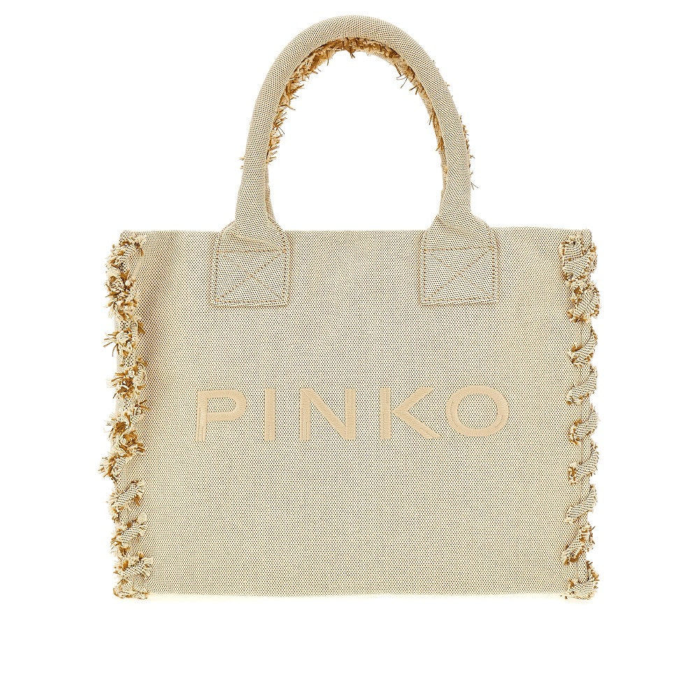 Beach shopper in canvas riciclato