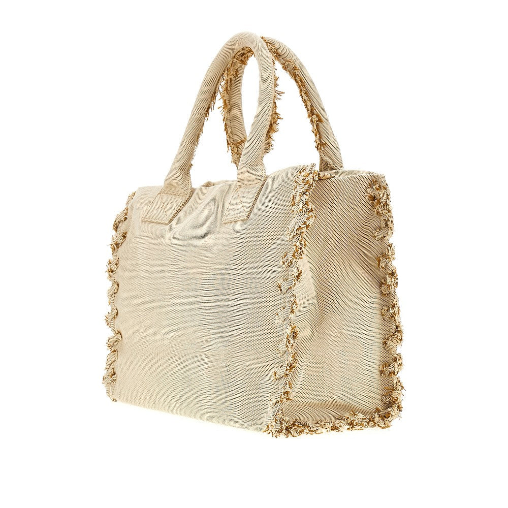 Beach shopper in canvas riciclato