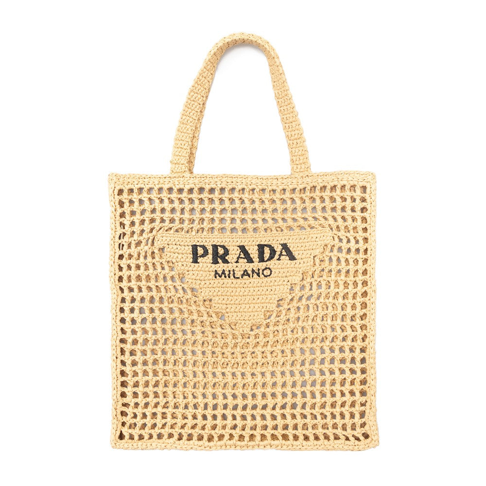 Raffia tote bag