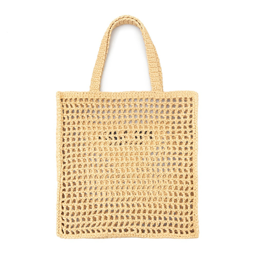 Raffia tote bag