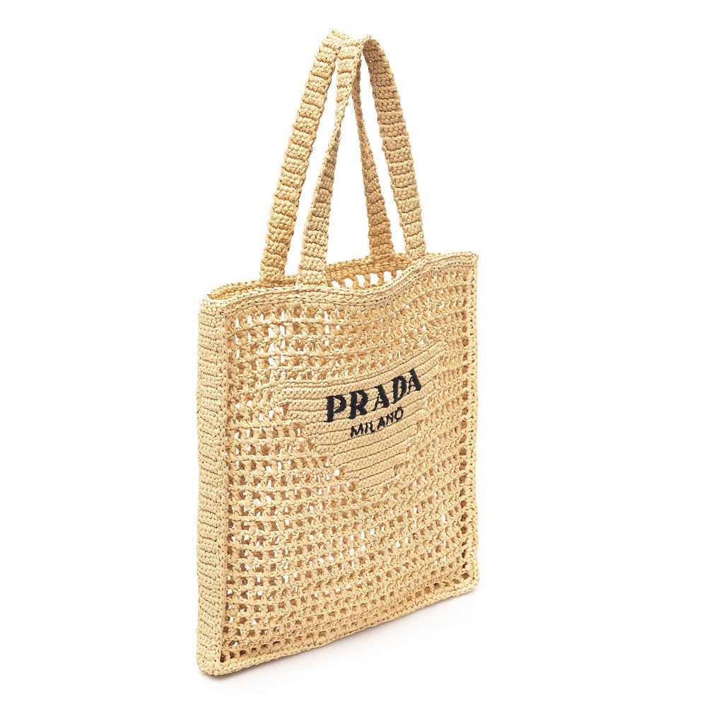 Raffia tote bag