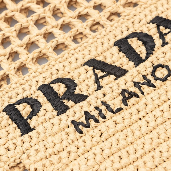 Tote bag in rafia intrecciata