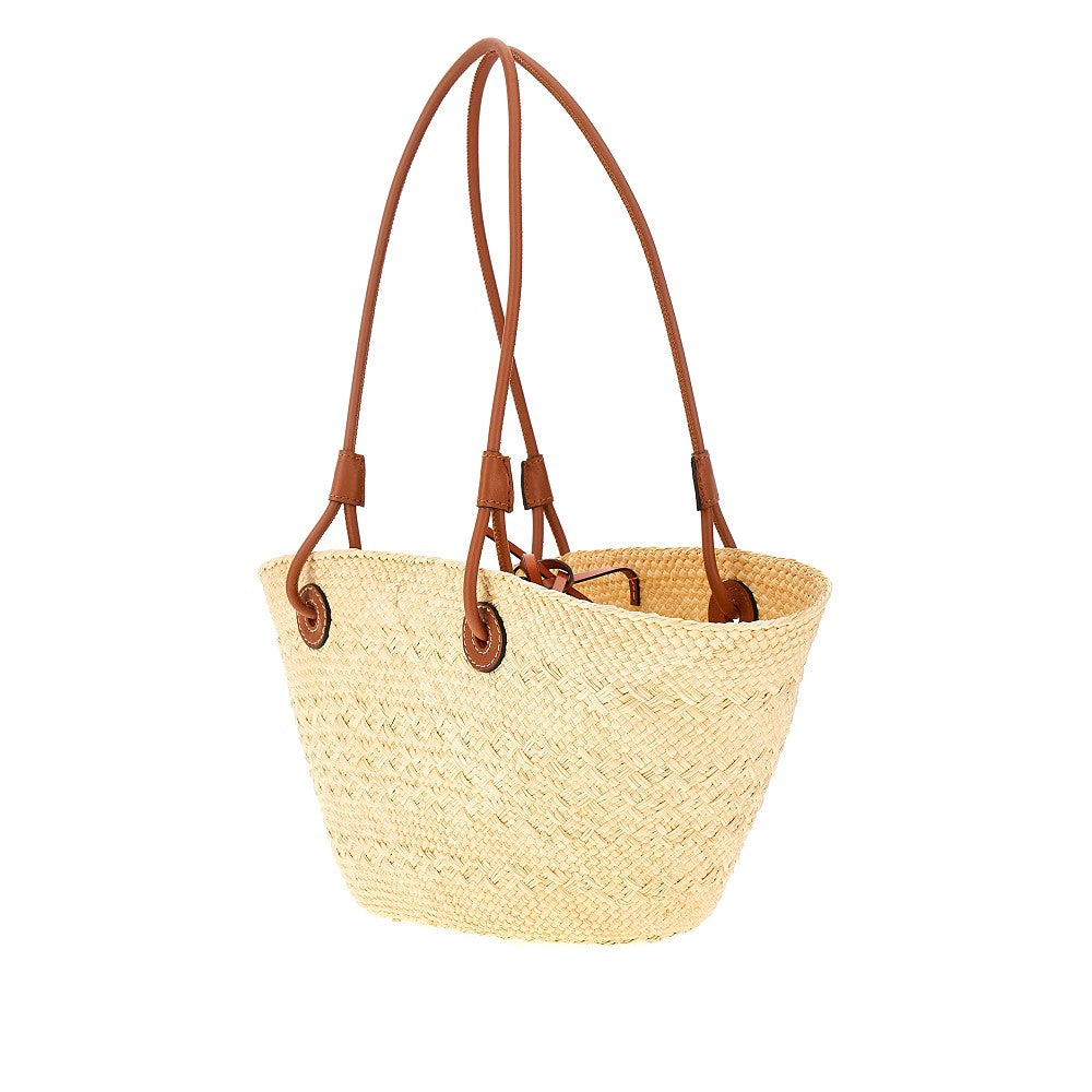 Basket bag piccola in foglie di palma