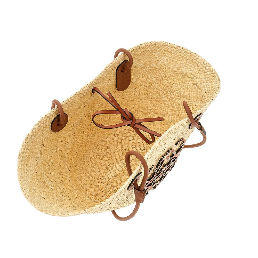 Basket bag piccola in foglie di palma