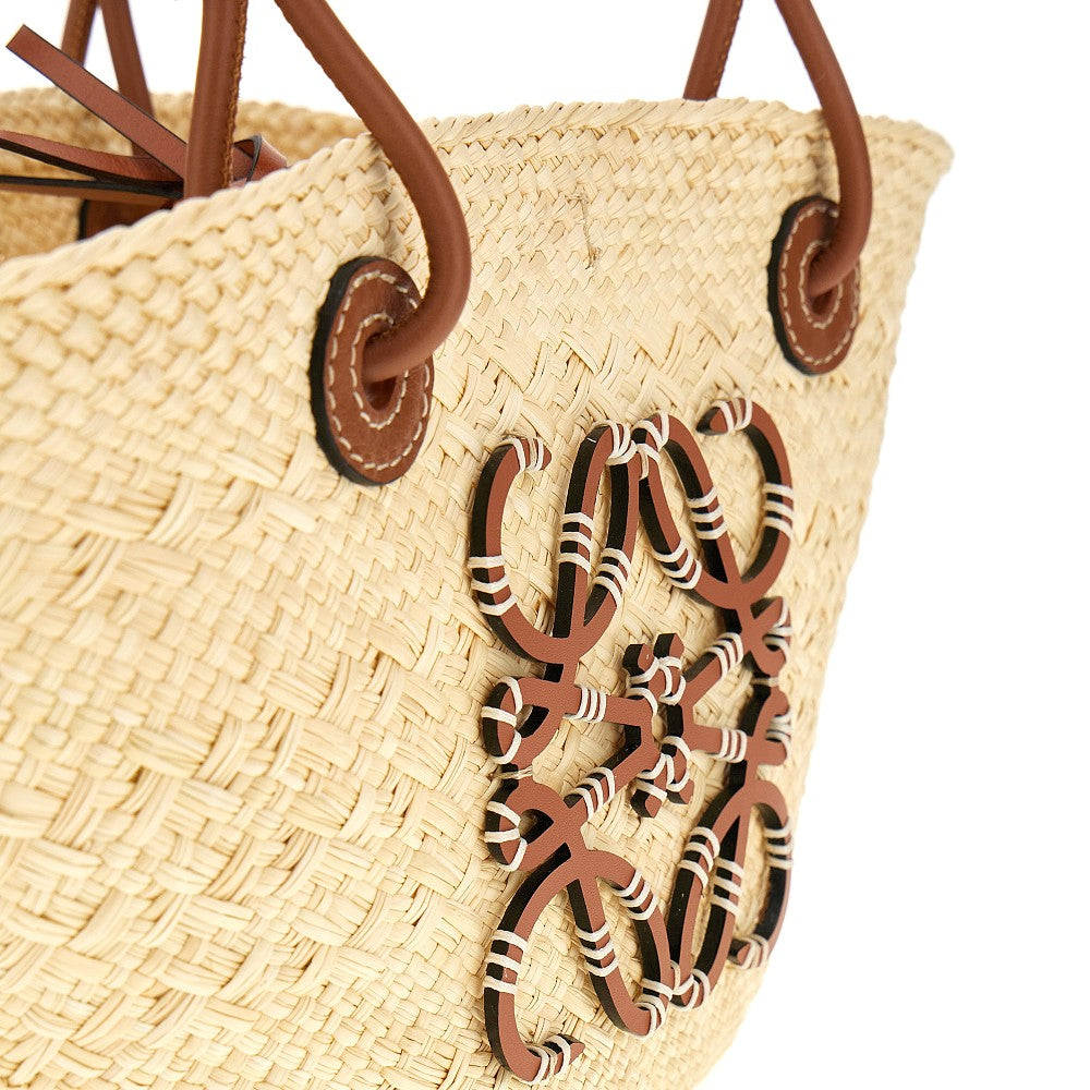 Basket bag piccola in foglie di palma