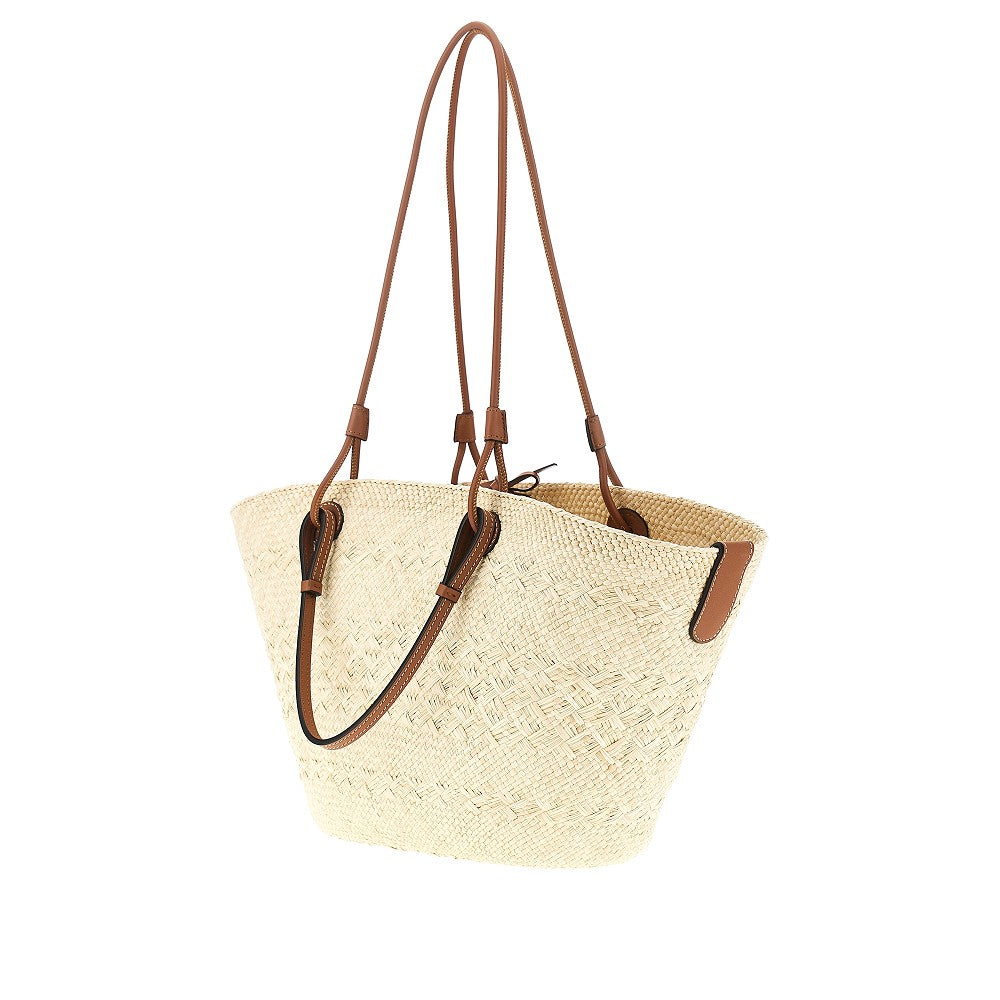 Basket bag grande in foglie di palma
