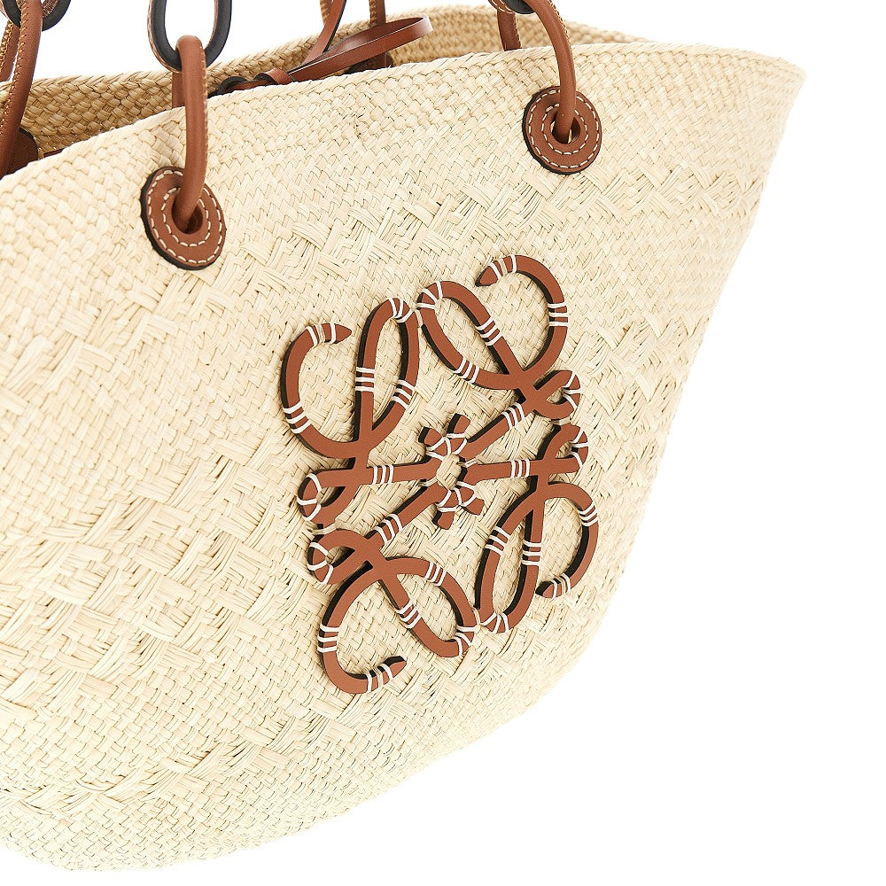 Basket bag grande in foglie di palma