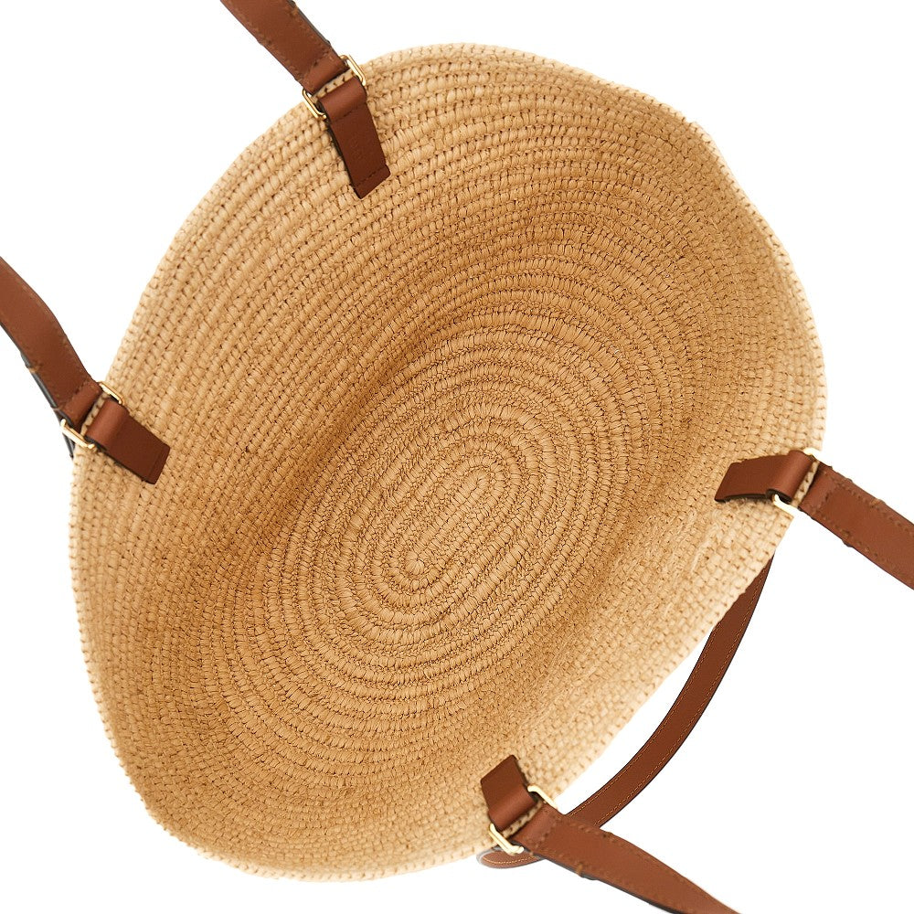 Raffia medium 'Eclipse' basket bag