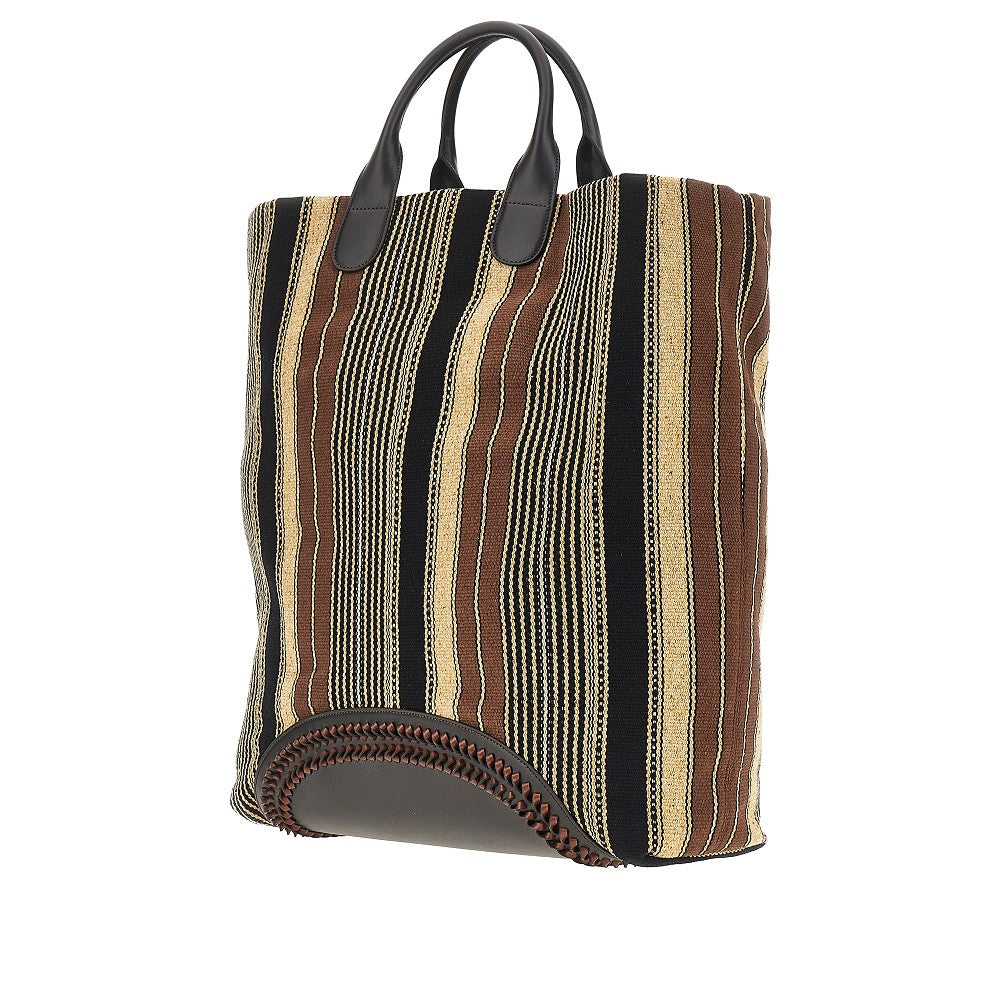 Silk and wool-blend knitted Shopping Bag