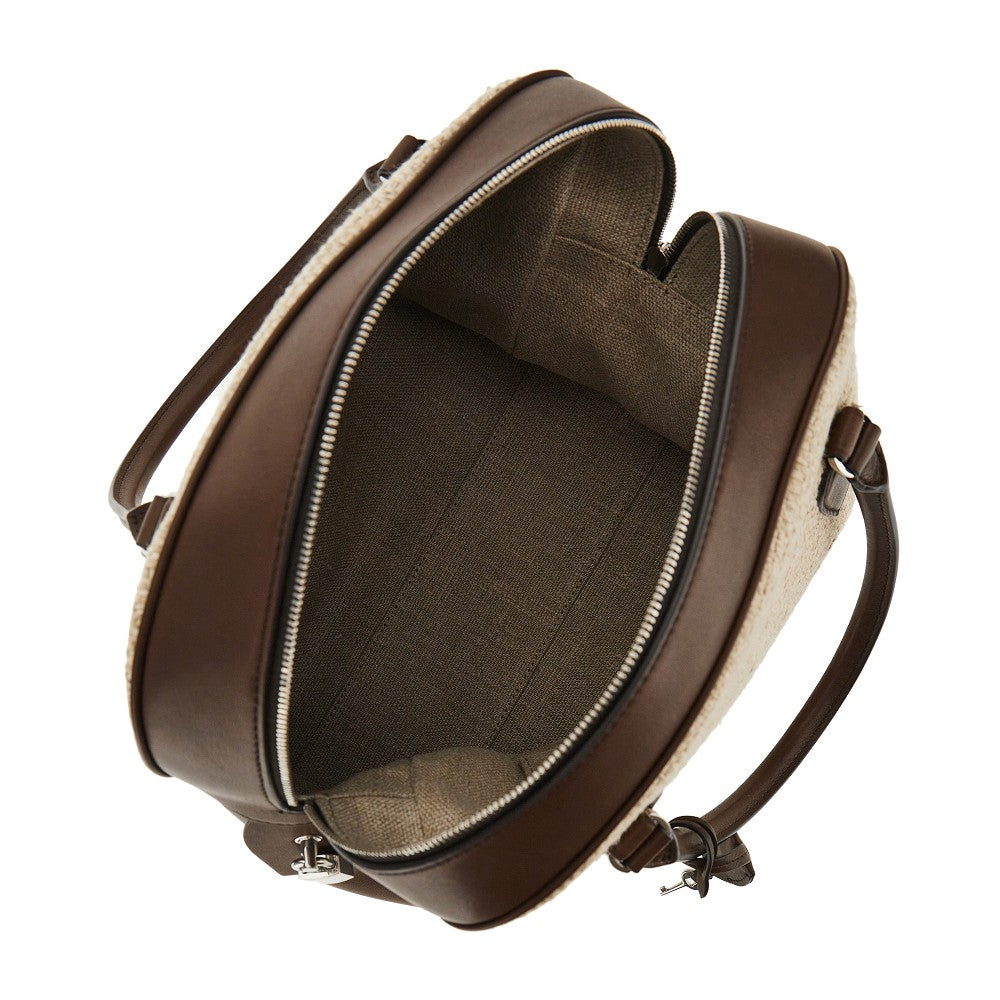 Borsa 'India 12.00' in tela e pelle
