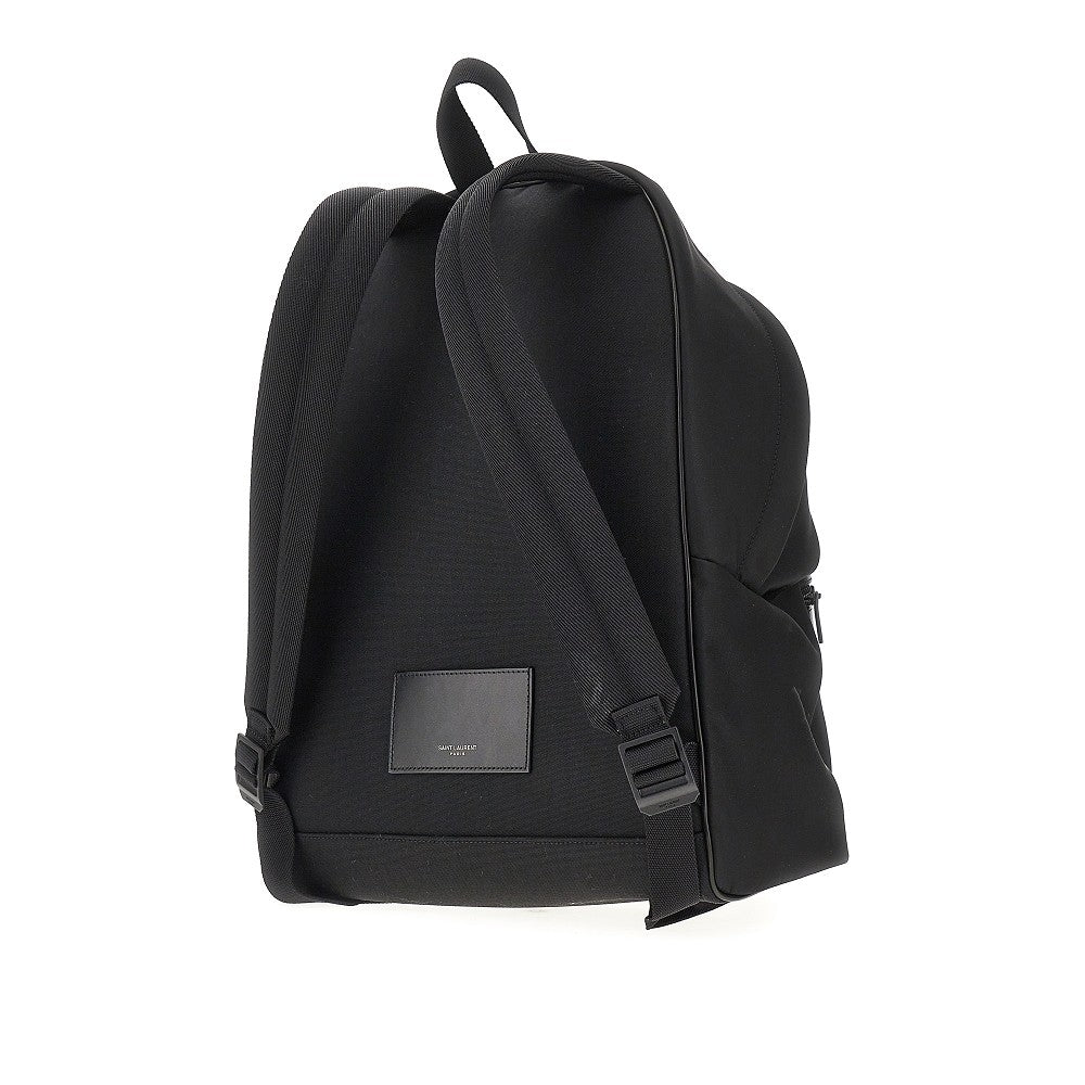 'City' nylon backpack with leather details