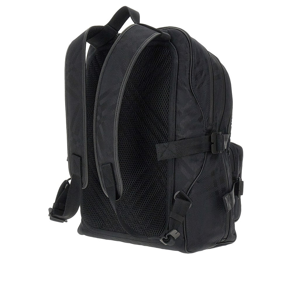 Jacquard Check nylon backpack
