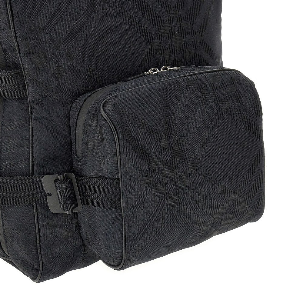 Jacquard Check nylon backpack