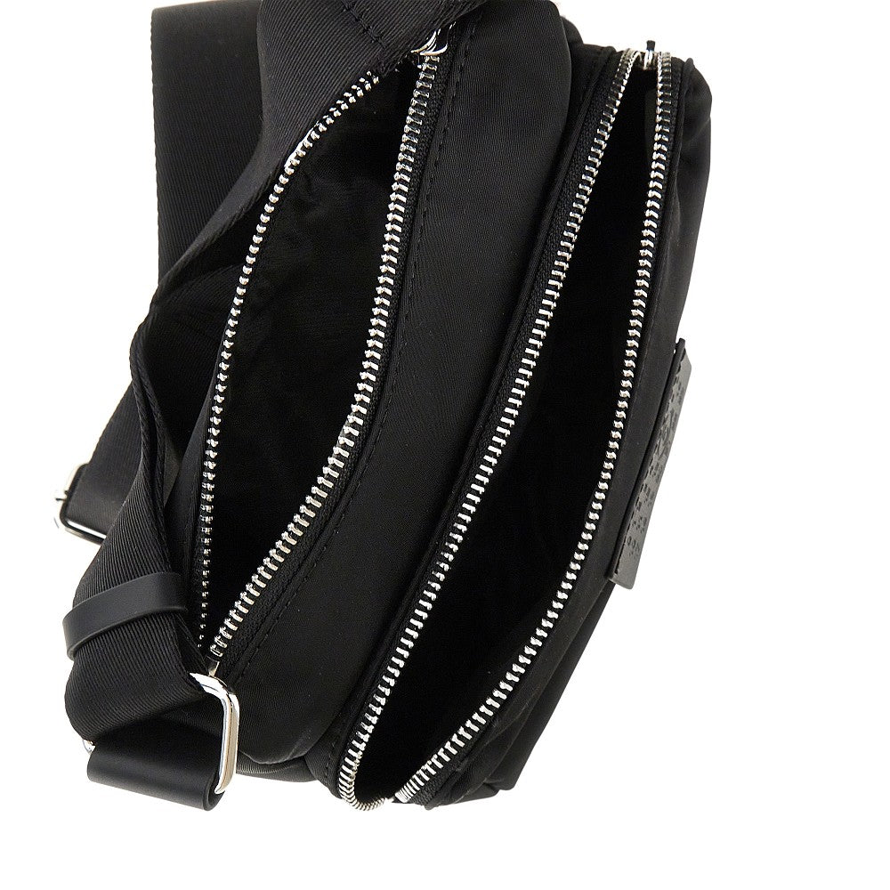 Borsa a tracolla in nylon con etichetta logo