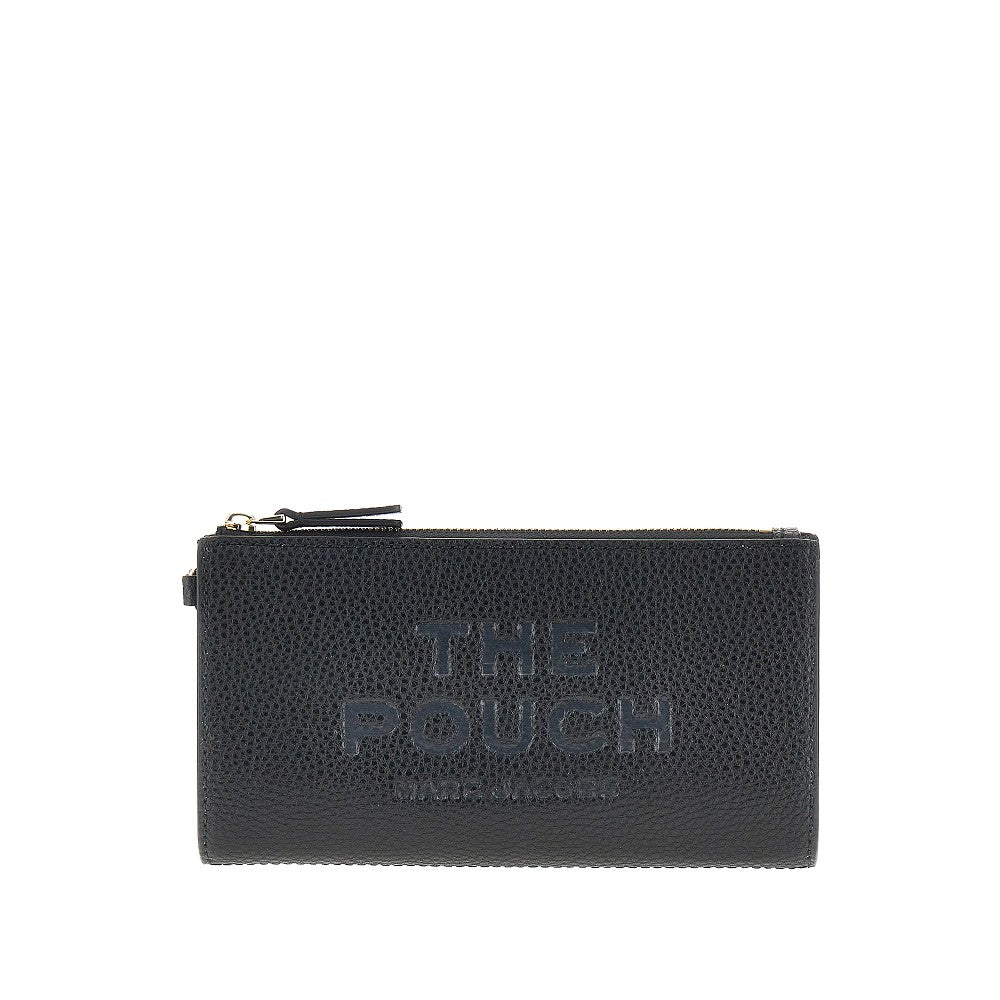 Pouch in pelle martellata