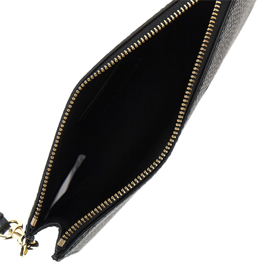 Pouch in pelle martellata