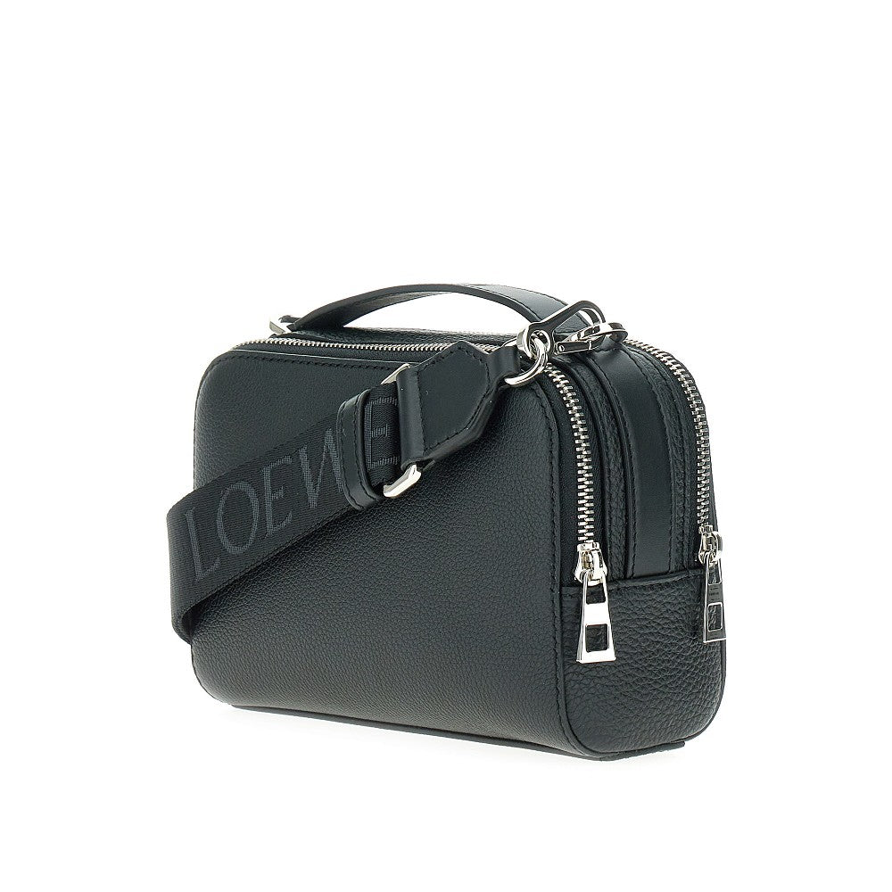 Grained leather mini crossbody bag