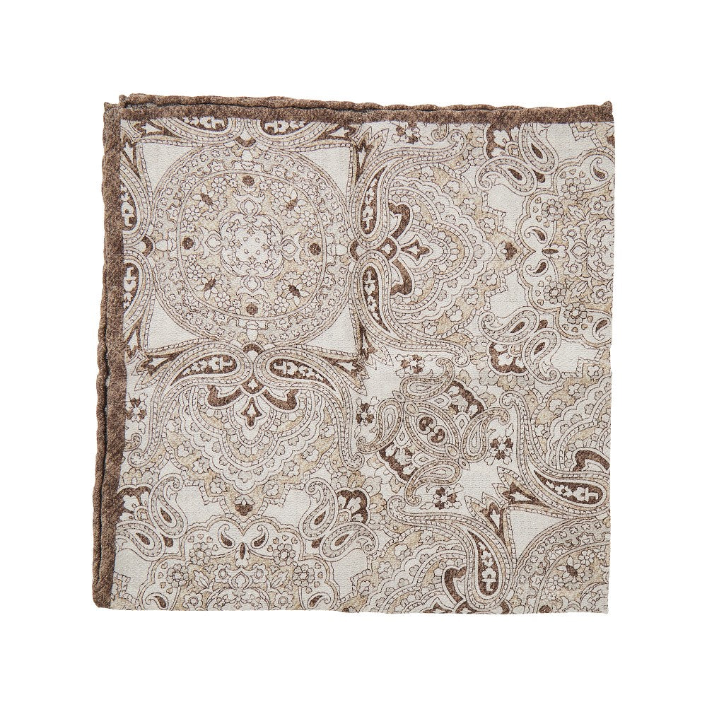 Pochette da taschino in seta jacquard