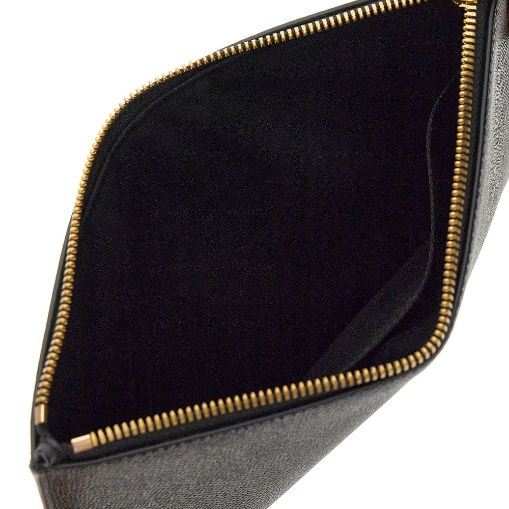&#39;Paris Paris&#39; grained leather pouch