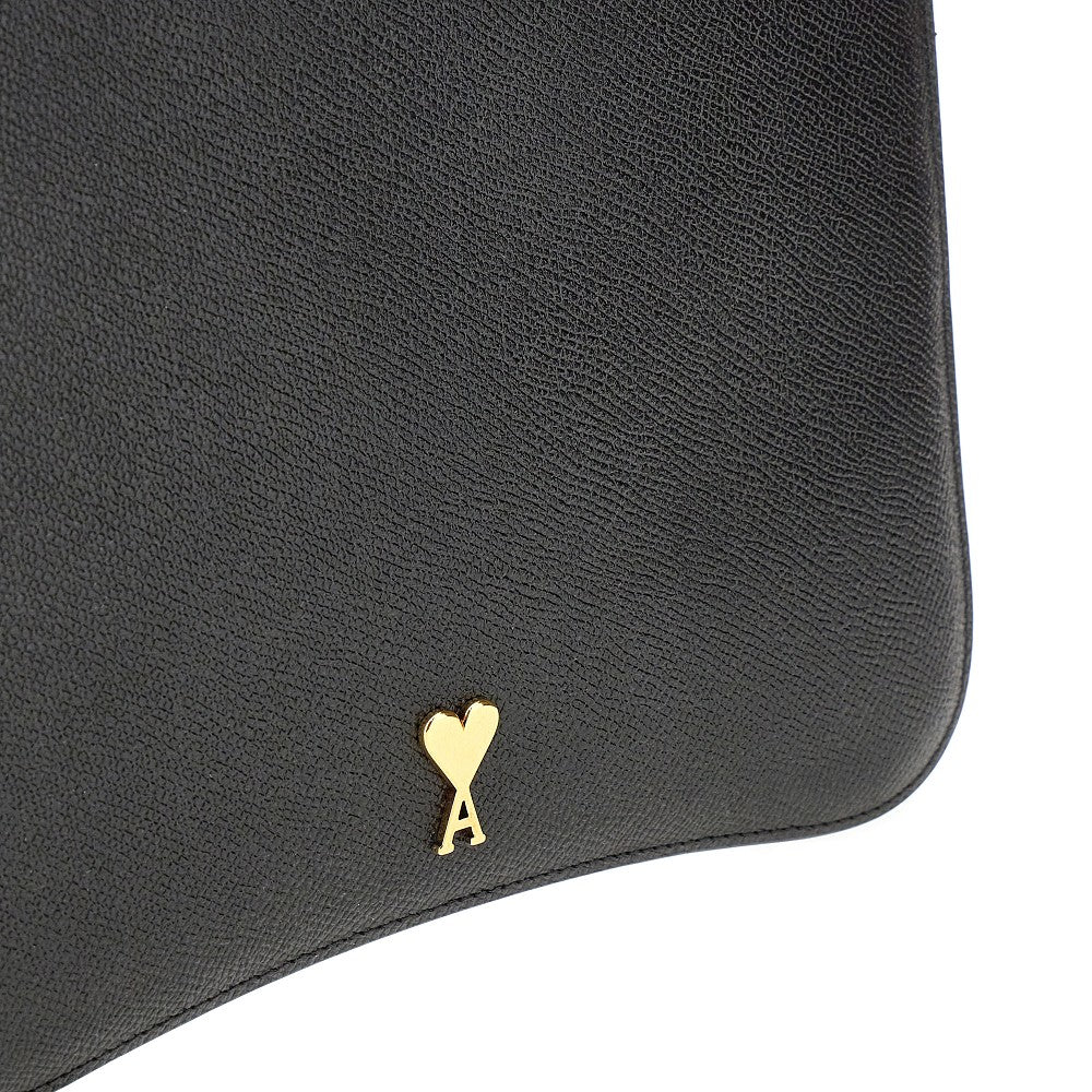 &#39;Paris Paris&#39; grained leather pouch