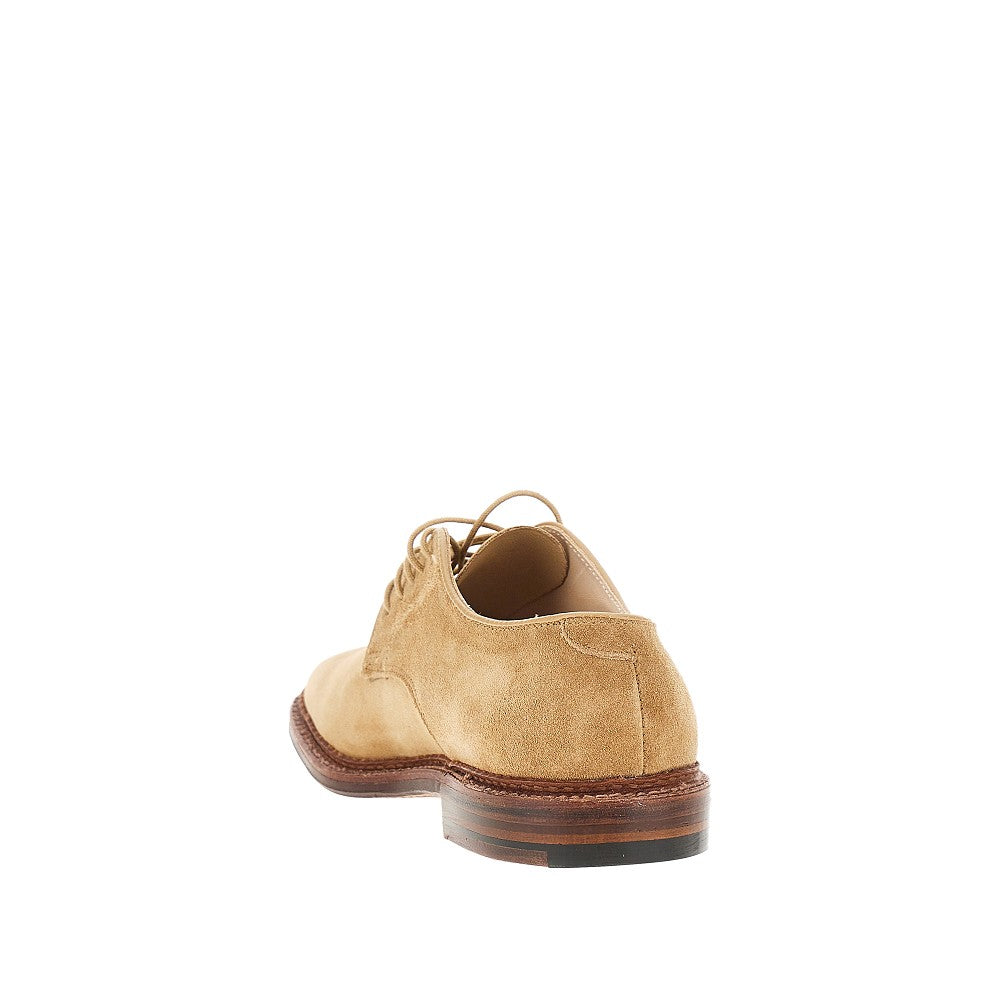 Suede leather laced shoes